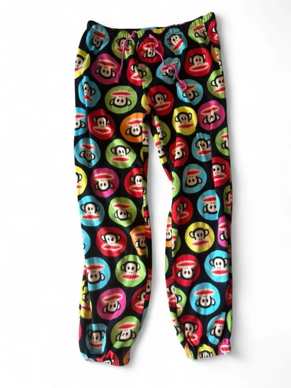 Vintage Paul Frank Kid’s Fleece Colorful Pajama Bottoms in Size medium
